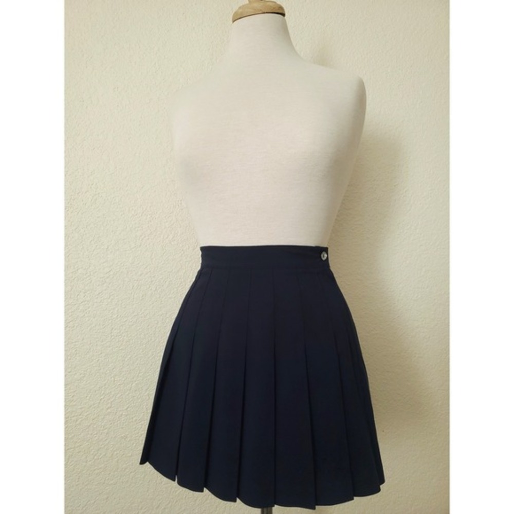 Vintage 90s HEAD Navy Blue Pleated Tennis Skirt Athleisure Pickleball Golf Small - Picture 4 of 7